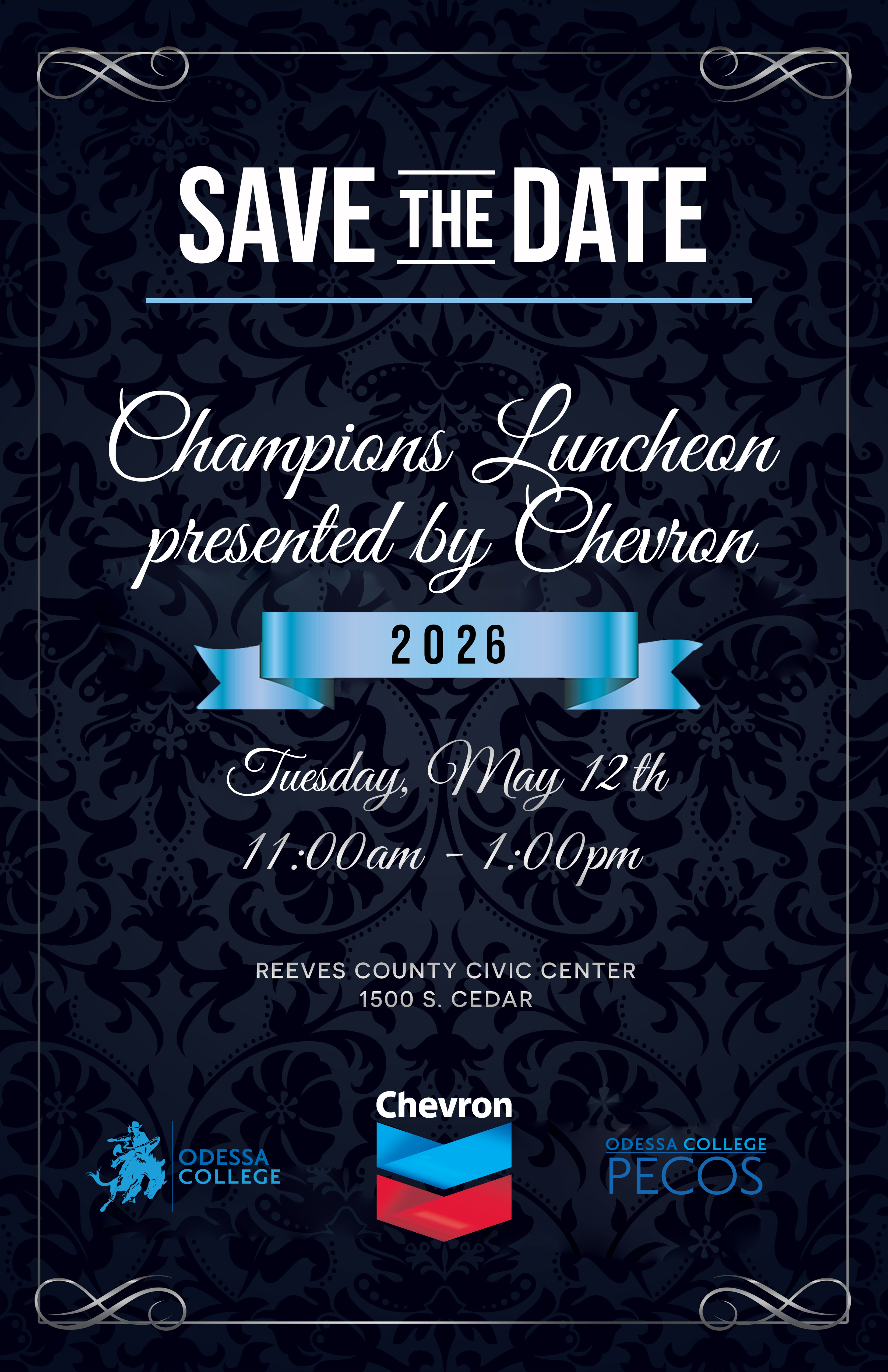 2026 Pecos Champions Luncheon Invitation info graphic