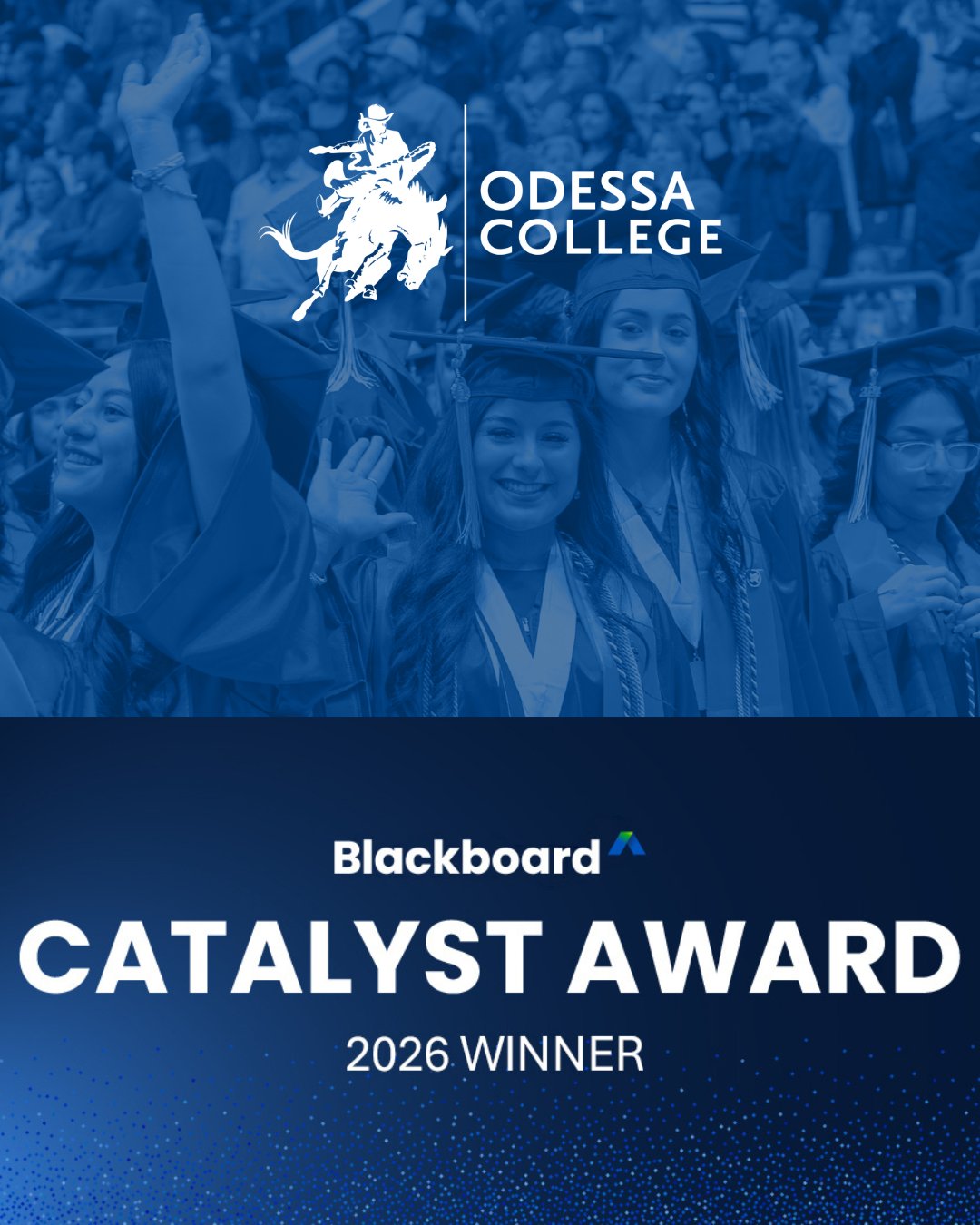 Graphic saying Blackboard Catalyst Award 2026 Winner