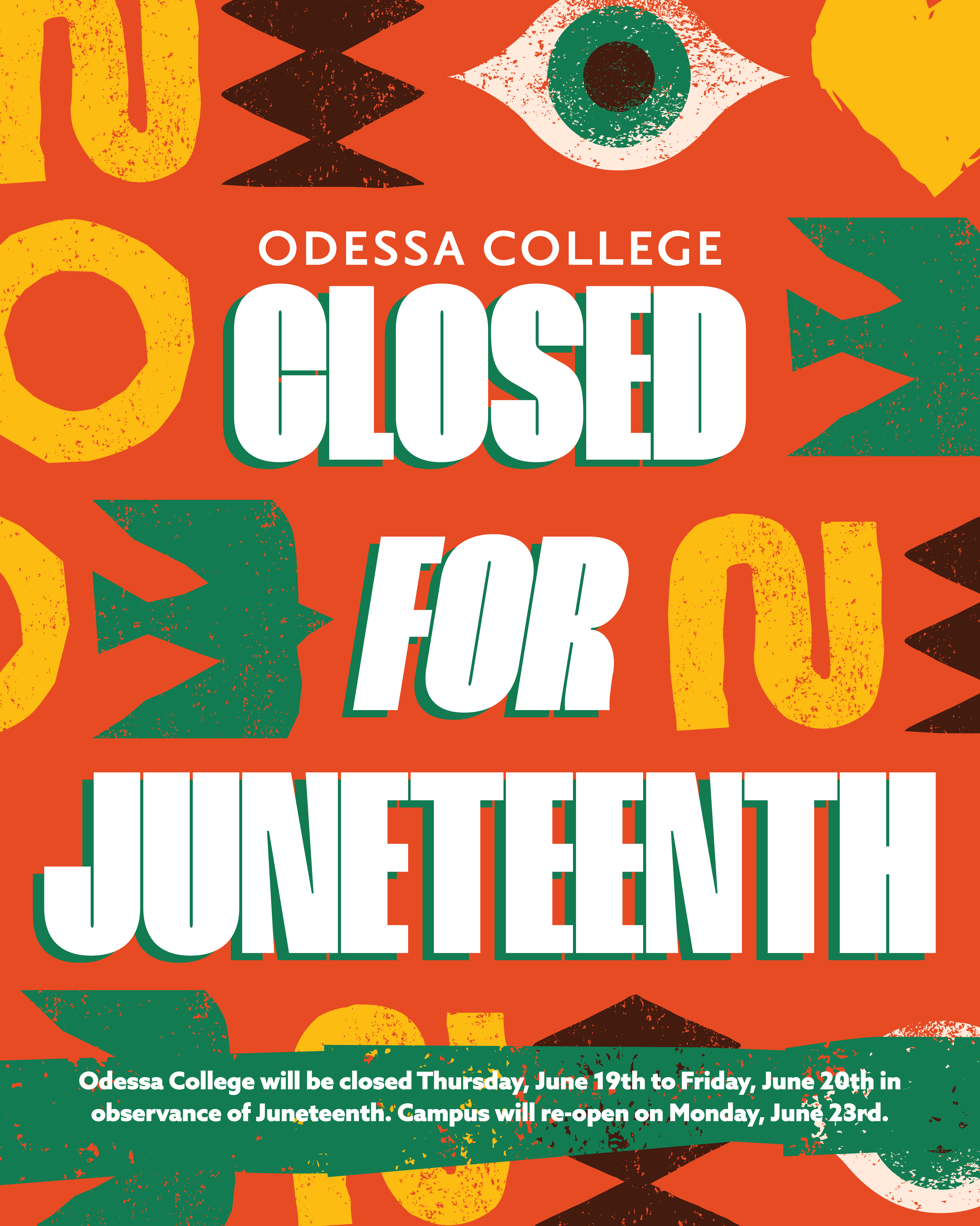 Juneteenth Holiday Closing Signage Graphic