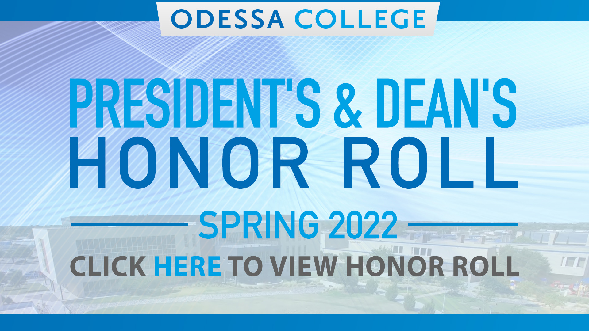 President's & Dean's Honor Roll Spring 2022