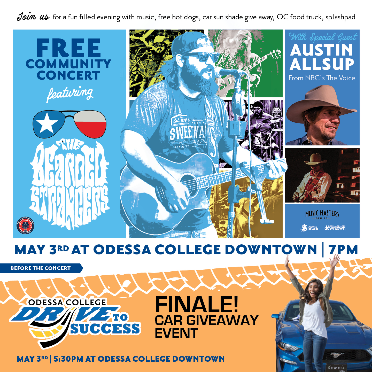 16th Annual Drive to Success and The Bearded Strangers Concert open to public for May’s First Friday ODTX Series