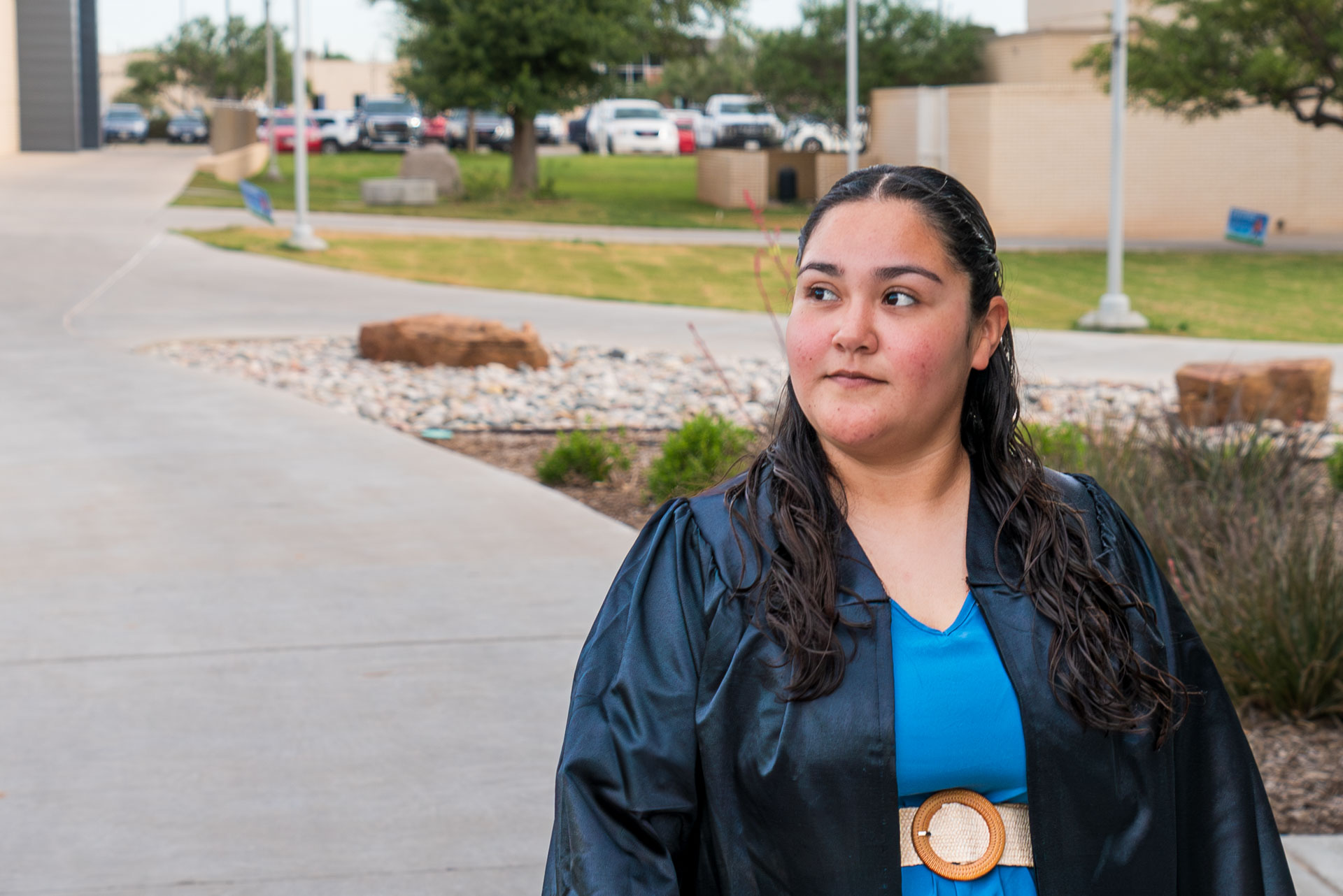 Vanessa looking to the side